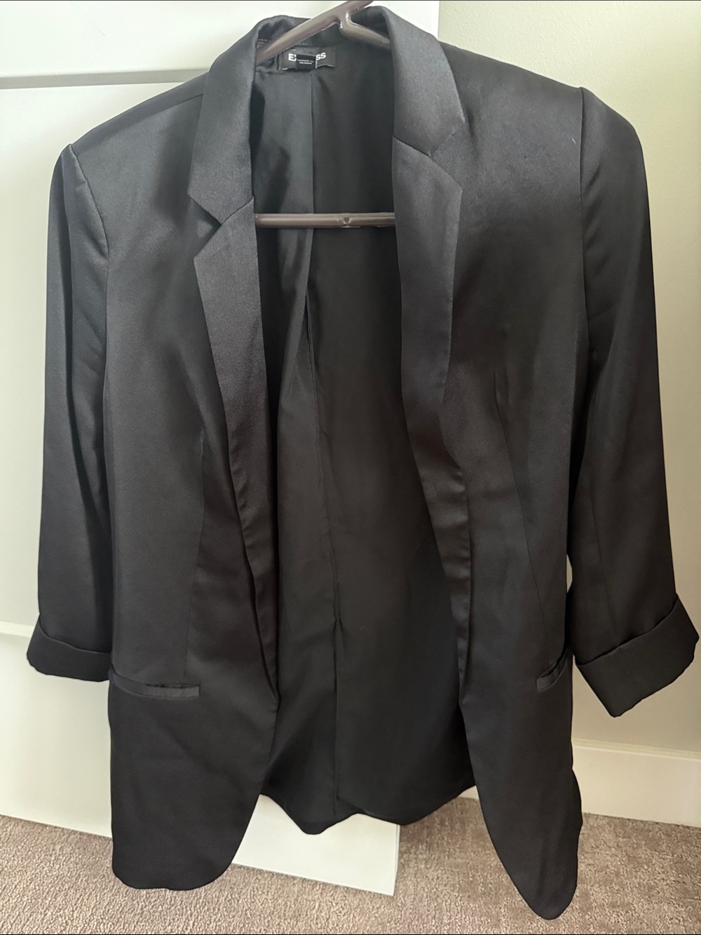 Express Women's Black Open-Front Blazer
